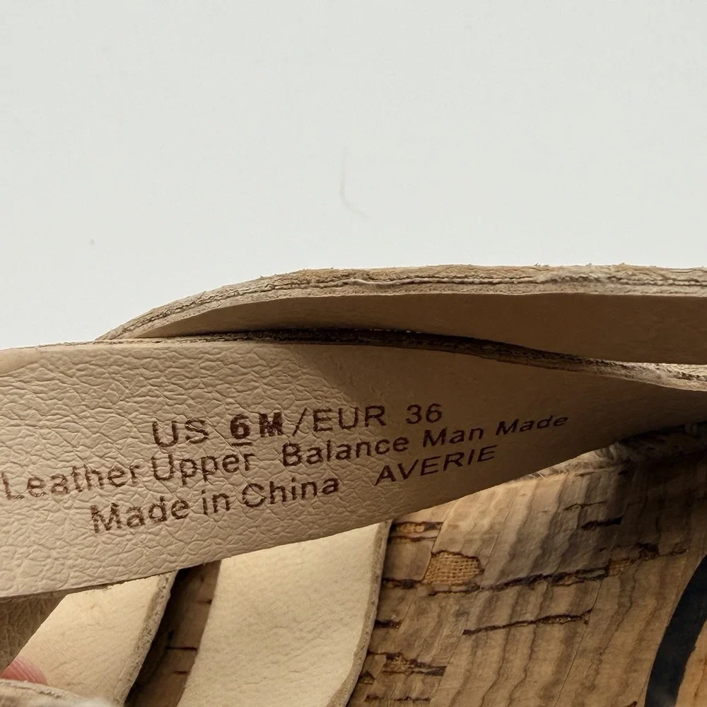Sam Edelman Averie SANDALS Women Size 6M Leather Espadrille‎ Flat Sandals